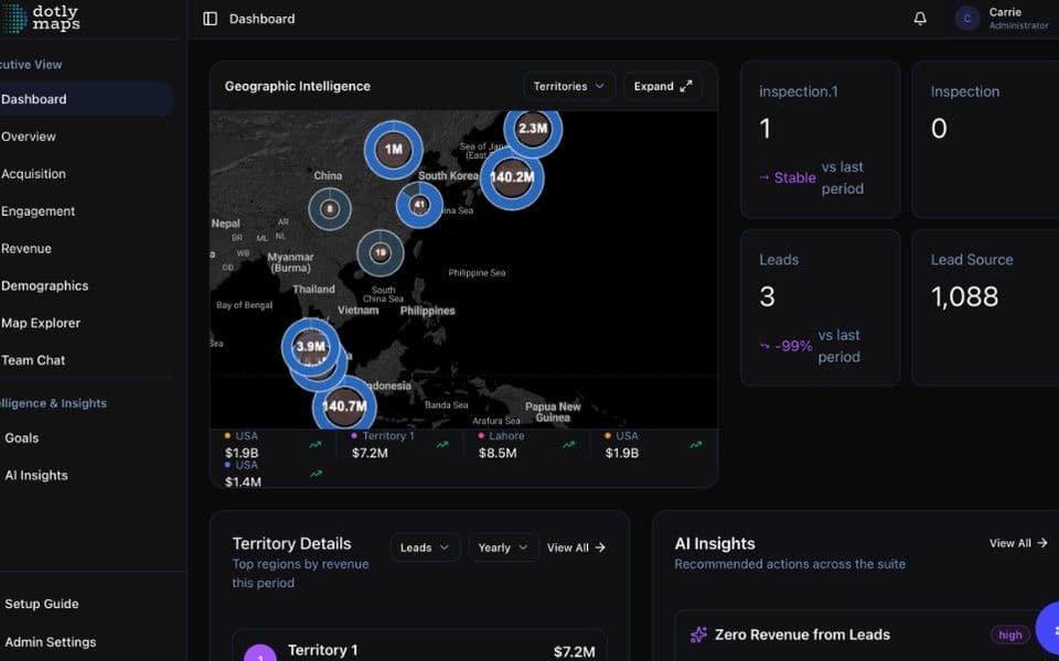DotlyMaps dashboard