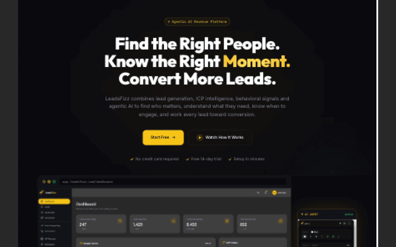 LeadsFizz product website