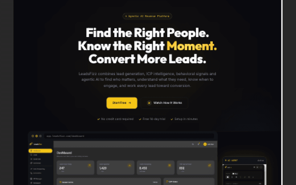 LeadsFizz product website